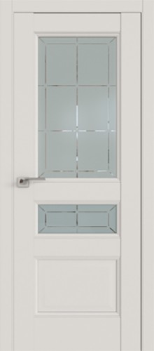 Межкомнатная дверь Profildoors 94U Гравировка 1 (800x2000, Дарк Вайт)